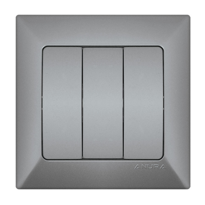 INTRERUPATOR TRIPLU ALB ANURA - valerii.com