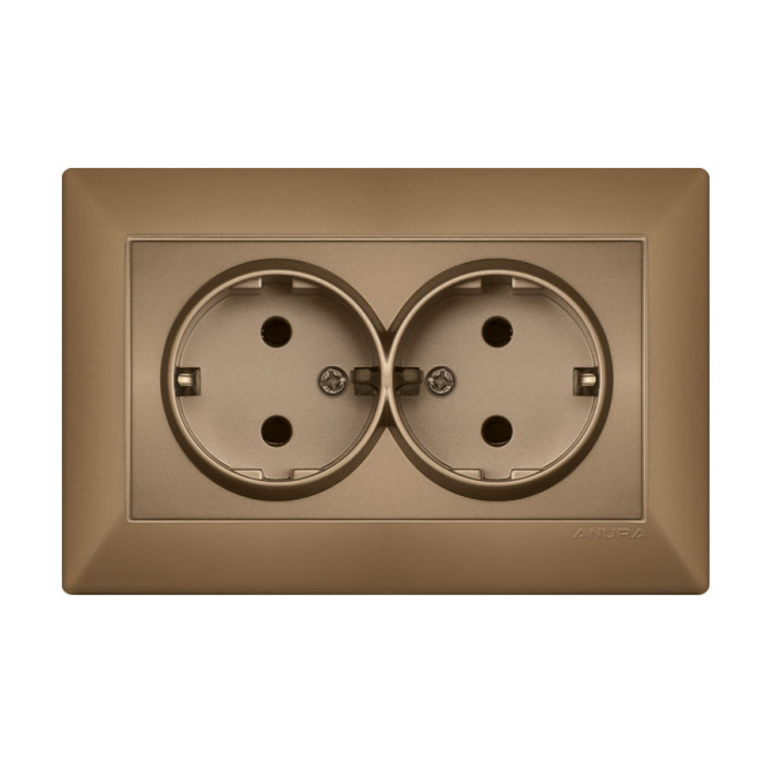 TWIN EARTHED SOCKET GOLD ANURA - valerii.com