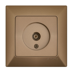 РОЗЕТКА ЗА КОАКСИАЛ ANURA ЗЛАТИСТ ЦВЯТ