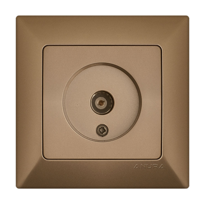 РОЗЕТКА ЗА КОАКСИАЛ ANURA ЗЛАТИСТ ЦВЯТ - valerii.com