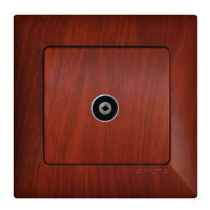 РОЗЕТКА ЗА КОАКСИАЛ ANURA МАХАГОН ЦВЯТ