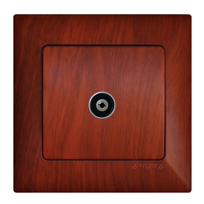 РОЗЕТКА ЗА КОАКСИАЛ ANURA МАХАГОН ЦВЯТ - valerii.com