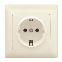 EARTHED SOCKET CERAMIC CREAM ANURA