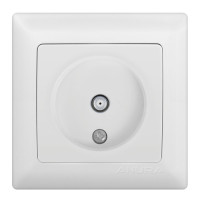 SAT TV ANTENNA SOCKET WHITE ANURA