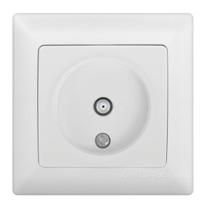 РОЗЕТКА ЗА F-КОНЕКТОР БЯЛА ANURA