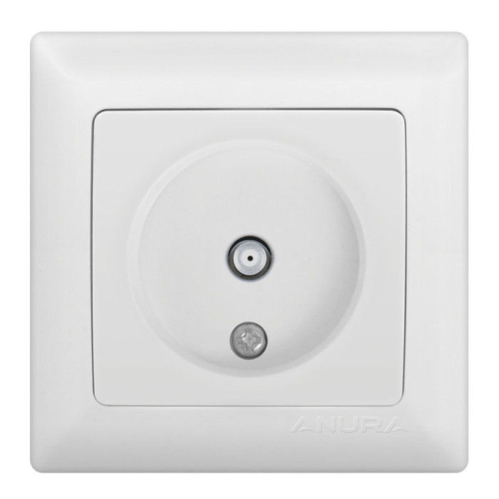 РОЗЕТКА ЗА F-КОНЕКТОР БЯЛА ANURA - valerii.com