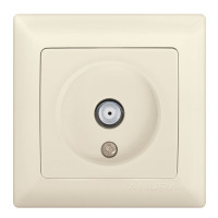 РОЗЕТКА ЗА F-КОНЕКТОР КРЕМ ANURA