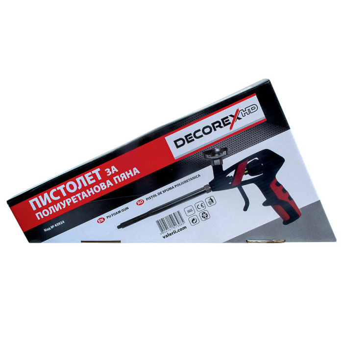ПИСТОЛЕТ ЗА ПОЛИУРЕТАНОВА ПЯНА DECOREX HD - valerii.com