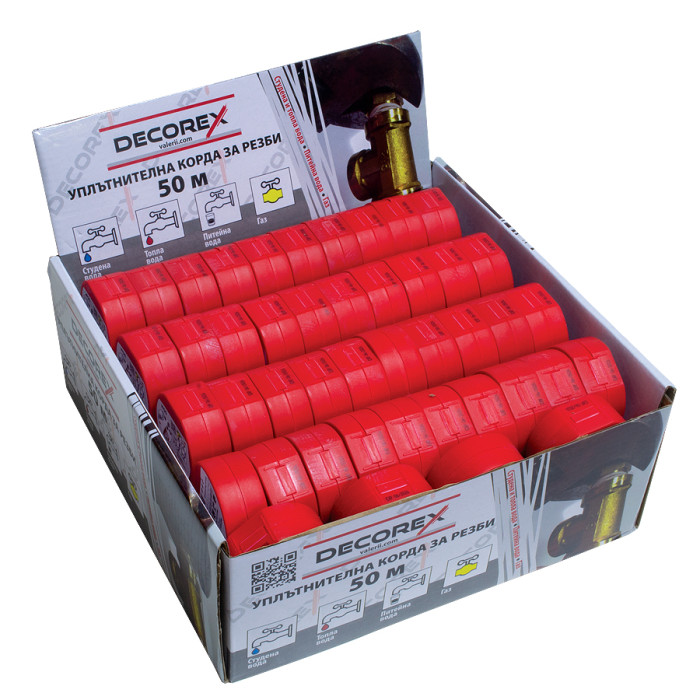 КОНЕЦ ЗА УПЛЪТНЕНИЕ НА РЕЗБИ DECOREX - valerii.com