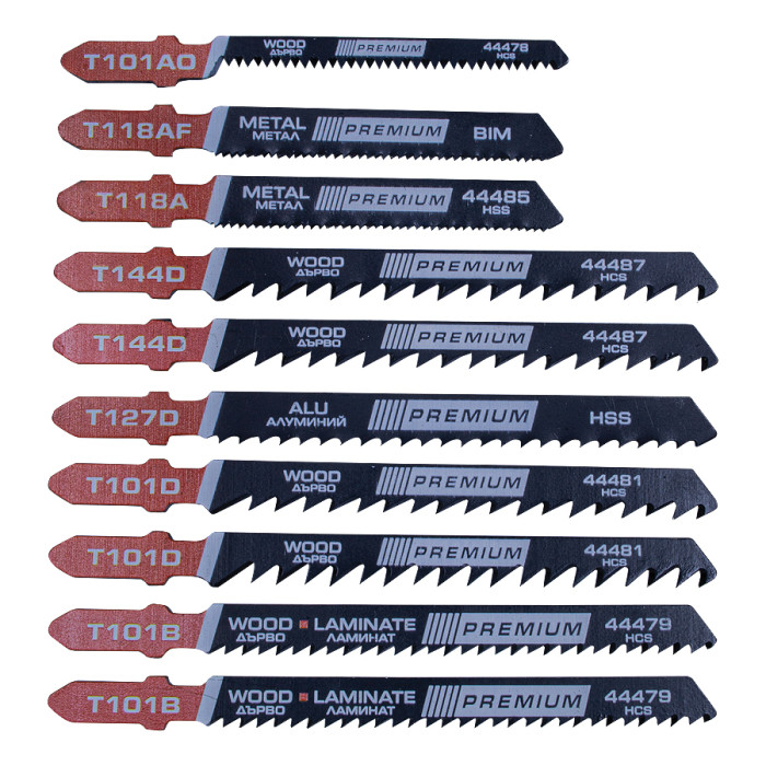 JIGSAW BLADE FOR WOOD T-SHAPE 10PCS
SET PREMIUM - valerii.com