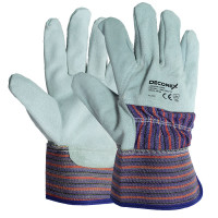 СИВИ РЪКАВИЦИ ОТ ТЕЛЕШКА КОЖА  DECOREX