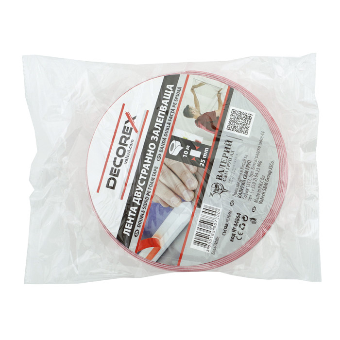 БЯЛА ДВОЙНОЛЕПЯЩА ЛЕНТ DECOREX - valerii.com