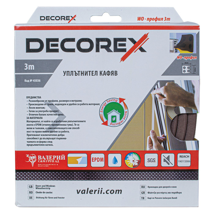 УПЛЪТНИТЕЛ 3 м х 8 мм WO DECOREX - valerii.com