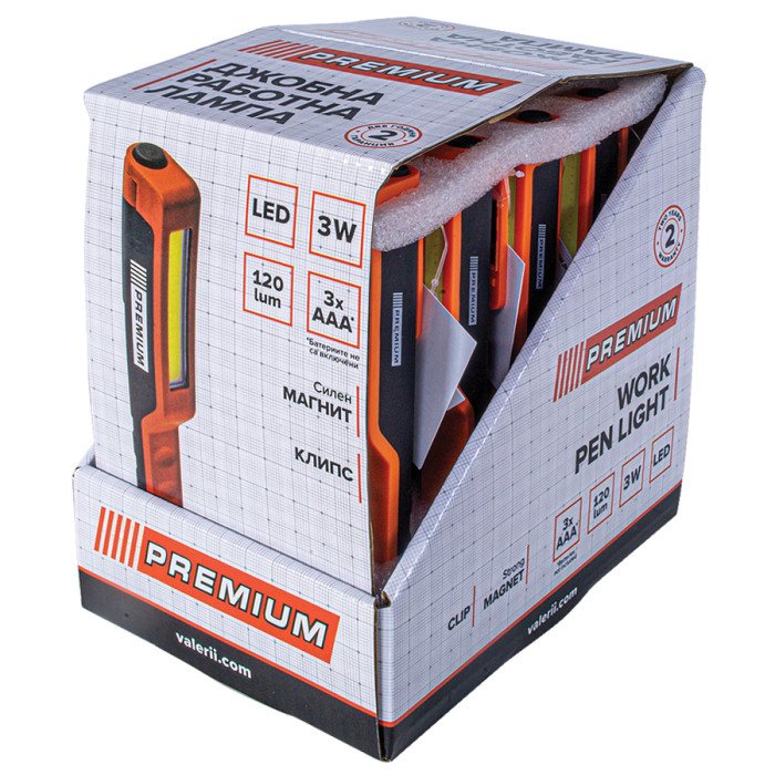 РАБОТНА ЛАМПА ДЖОБНА 3W 120lum PREMIUM - valerii.com