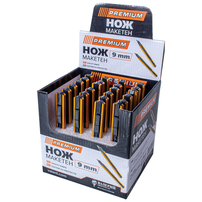 НОЖ МАКЕТЕН  9MM АЛУМИНИЕВ PREMIUM - Valerii.com