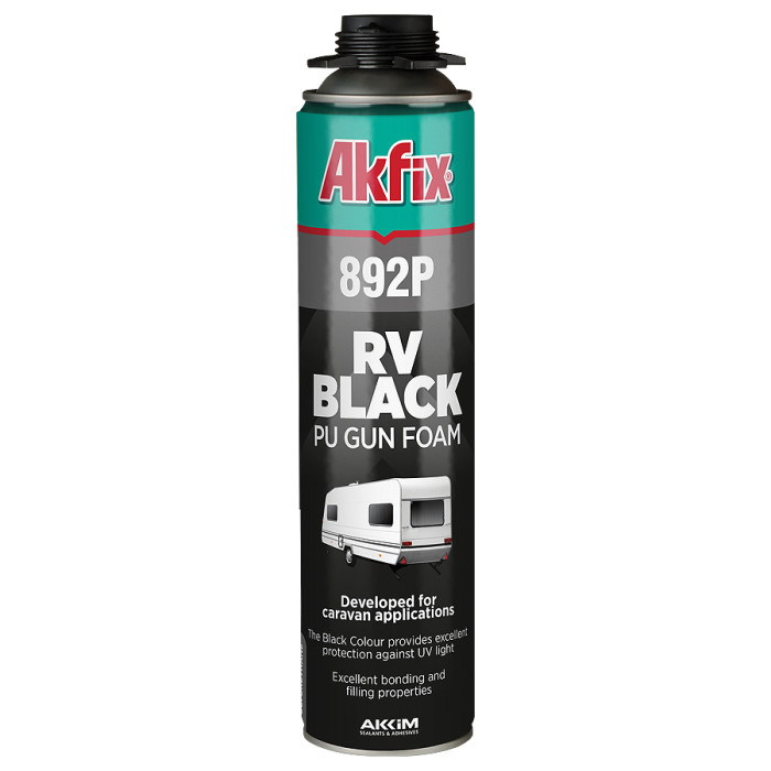 GUN BLACK POLYURETHANE FOAM 892P RV UV 600 ml AKFIX
APPLICABLE AT -12 DEGREES - valerii.com