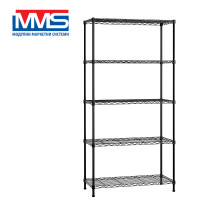 METAL RACK 5х200 kg LUX 180х91x45 sm BLACK